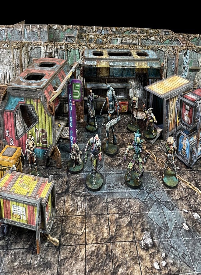 Battle Systems BSGCSE014 Core Space First Born Expansion- Trading Post 5-28mm Miniatures - Board Game - Modular 3D Terrain - Image 4